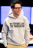 'NO STRAIGHT LINE TO SUCCESS' Unisex Grey Hoodie (2 Options)