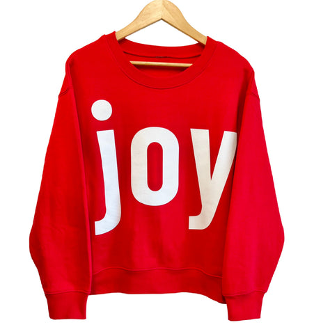 'JOY' Women's Premium Relaxed Fit Sweatshirt - Red