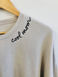 COOL MOM® Embroidered Pullover - Tan with Black
