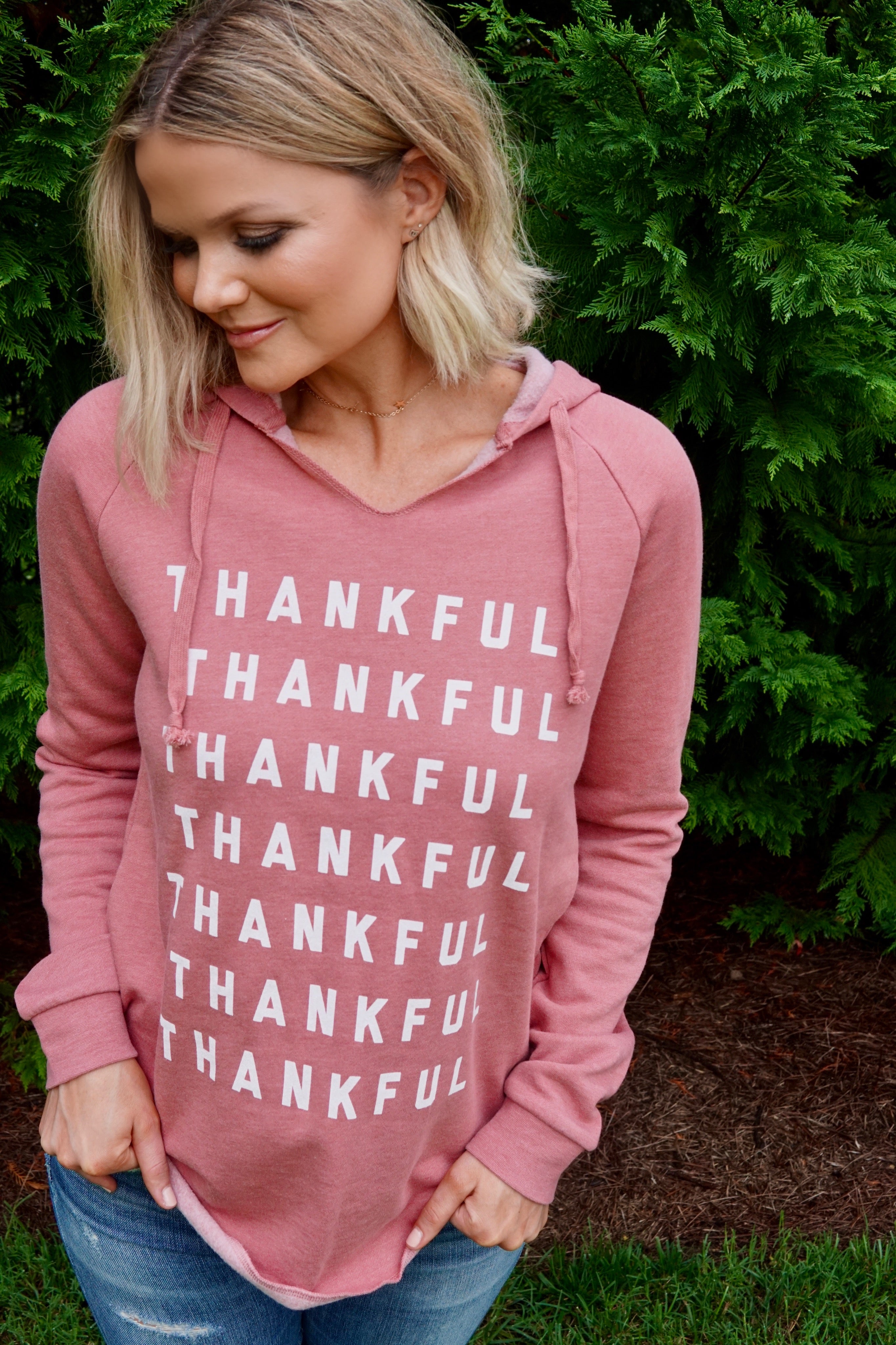 'THANKFUL' WOMEN'S TUNIC HOODIE