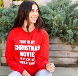 Christmas Movie Watcher Fleece Sweatshirt