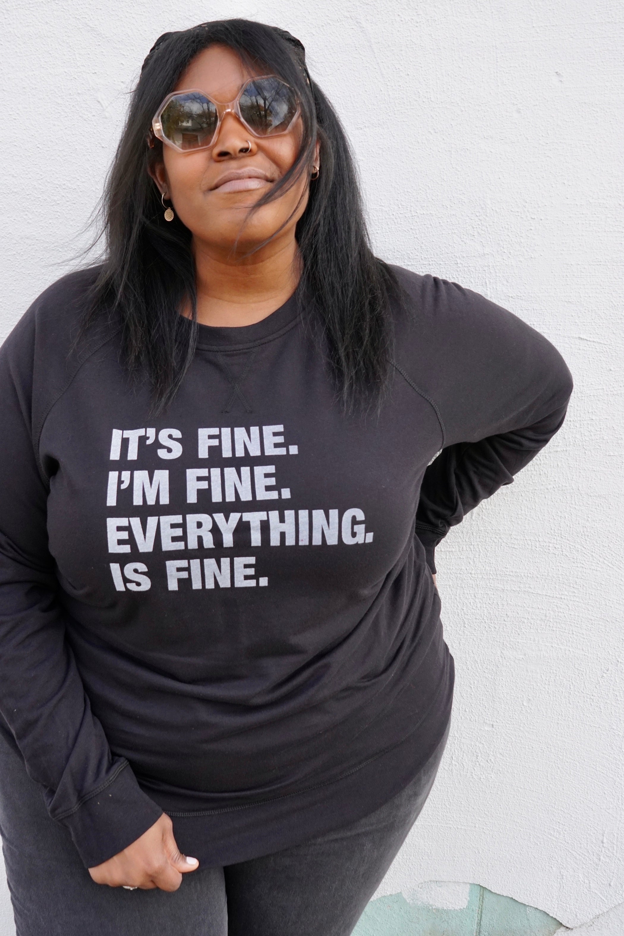 4 THINGS® 'I'M FINE' UNISEX LIGHTWEIGHT PULLOVER