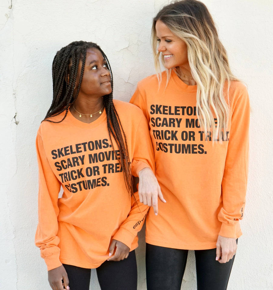 4 Things® Halloween Long Sleeve Tee - ORANGE