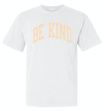 BE KIND Unisex T-Shirt - White + Peach