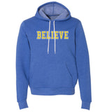 'BELIEVE' Unisex Hoodie Sweatshirt - Heather Royal Blue