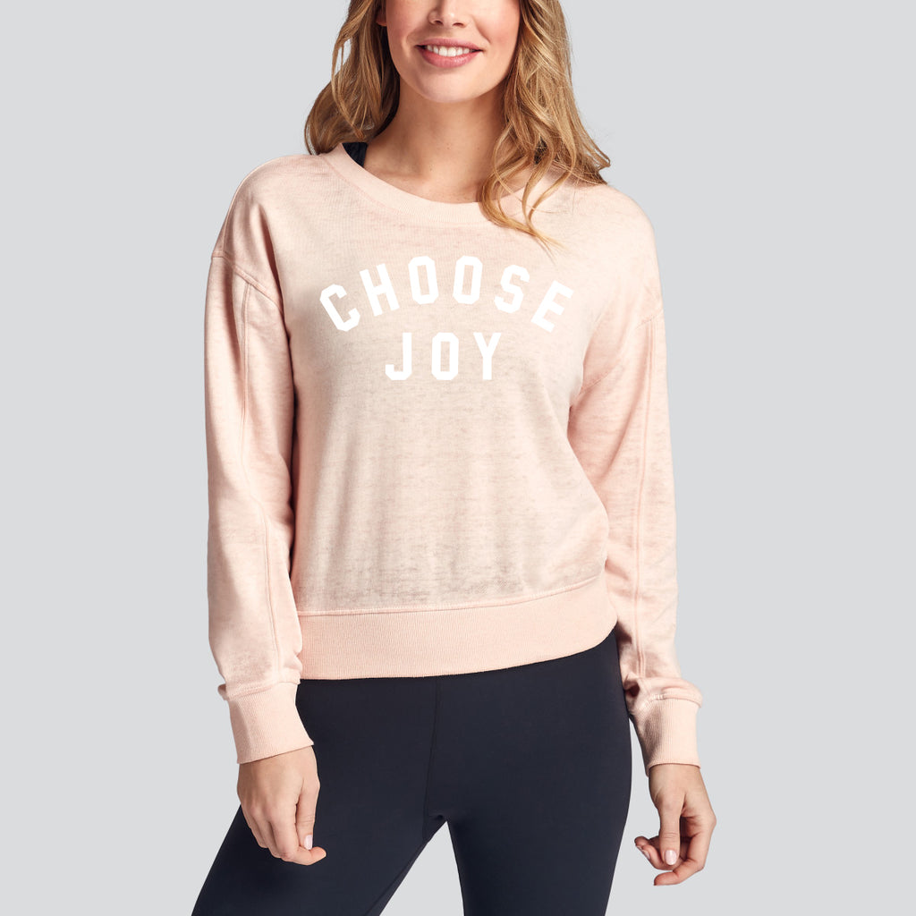 'CHOOSE JOY' WOMEN'S CROPPED PULLOVER