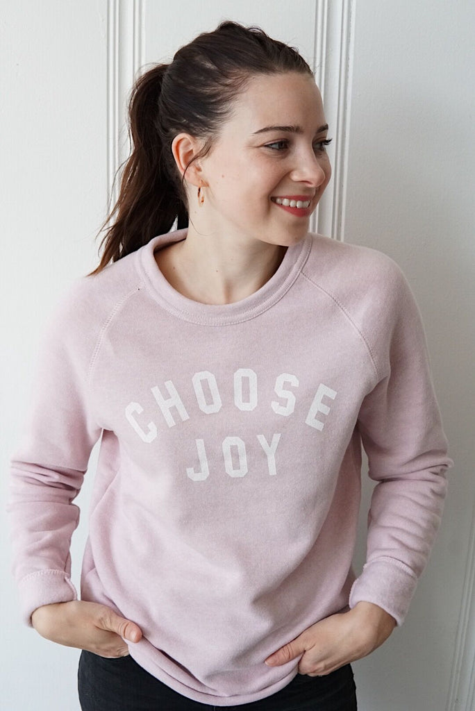 CHOOSE JOY Unisex Pullover - Pale Pink