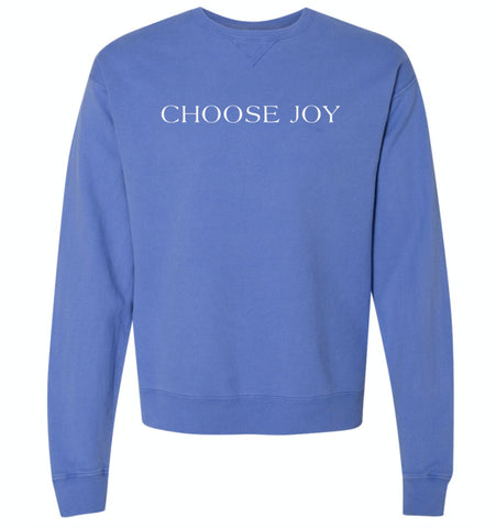 CHOOSE JOY Unisex Pullover - Faded Periwinkle Blue