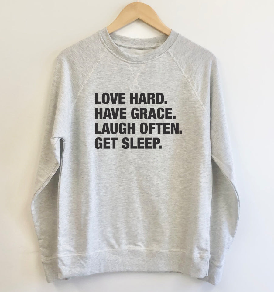 4 Things® DAILY MANTRA Lightweight Pullover - Oatmeal Grey