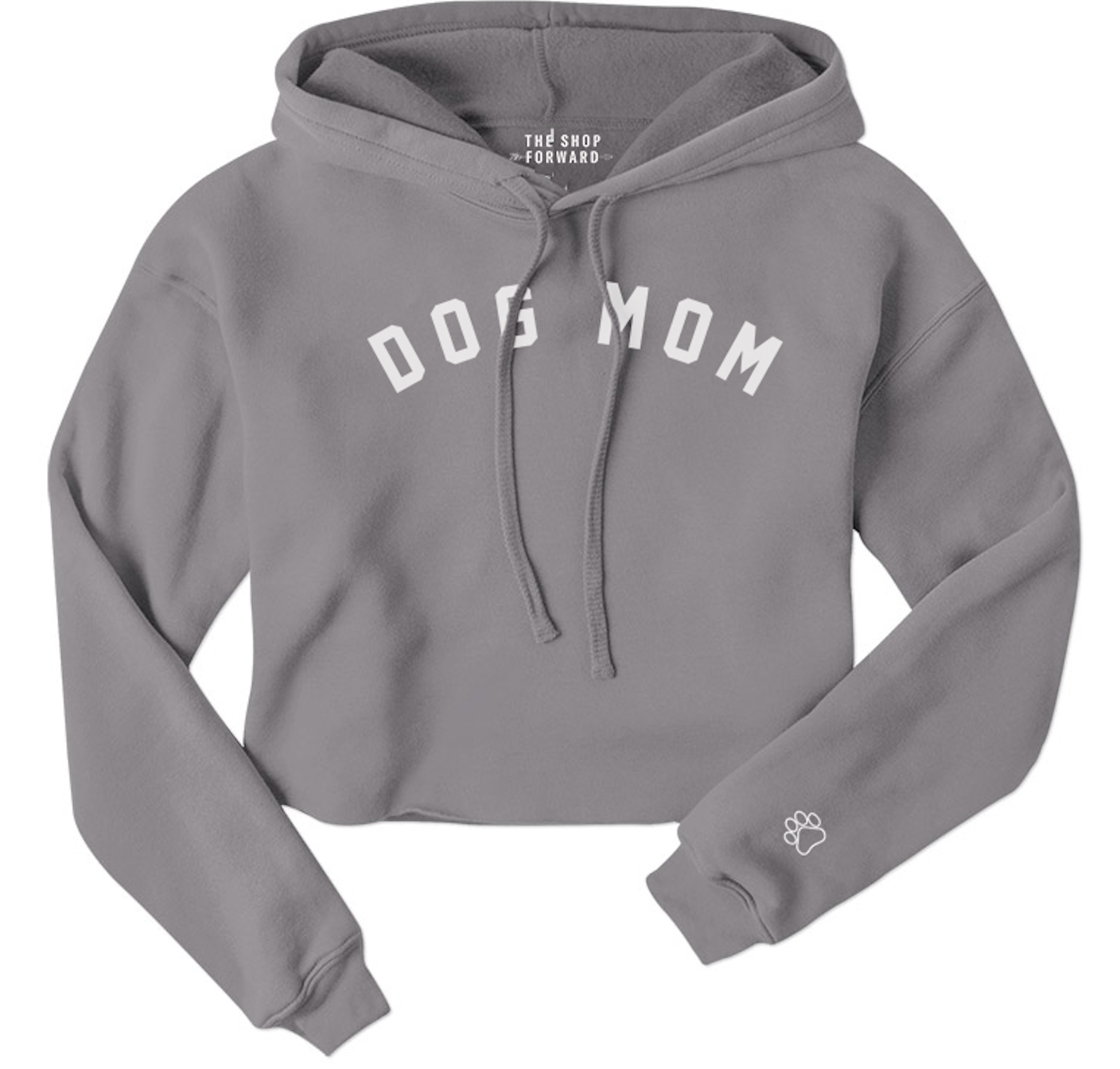 'DOG MOM' WOMEN'S CROPPED HOODIE