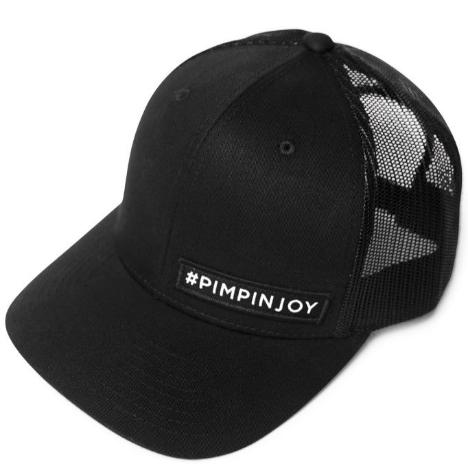 Original Black #PIMPINJOY Retro Trucker Hat