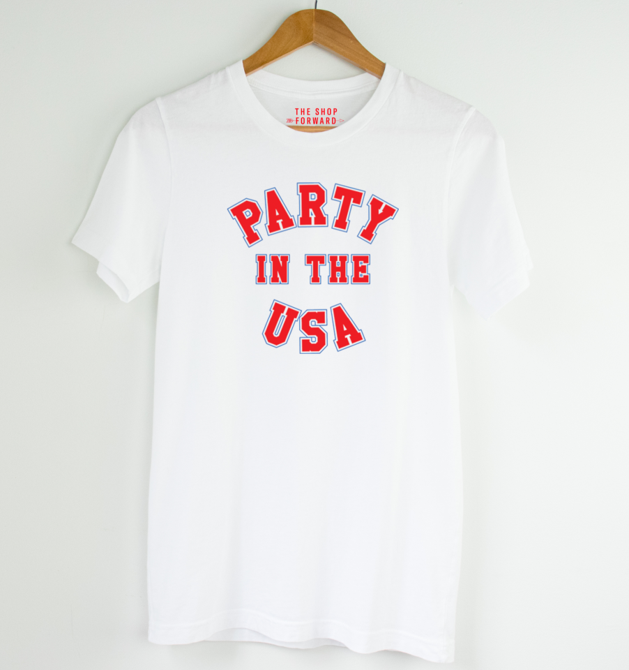 'PARTY IN THE USA' Unisex Tee - WHITE