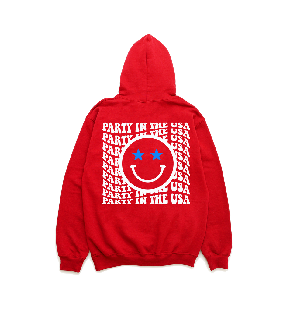 IN Face – - USA\' THE Forward Happy PARTY The Red Hoodie Shop
