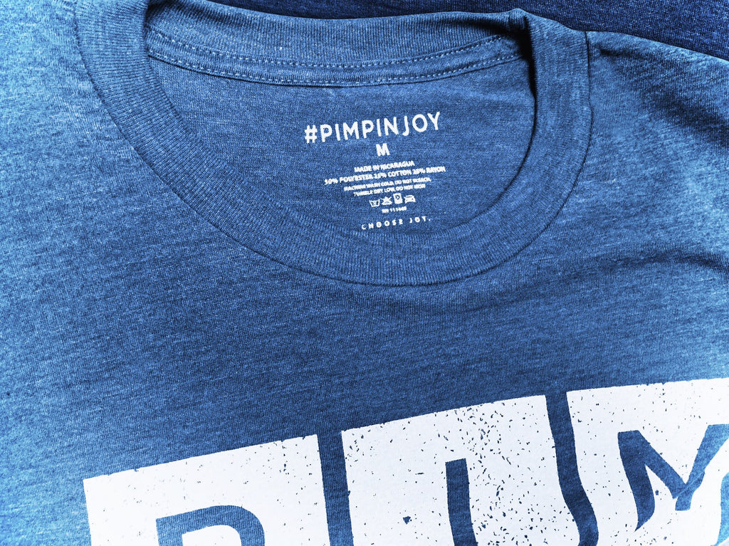 Adult #PIMPINJOY T-Shirt - Blue