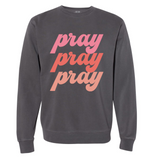 PRAY PRAY PRAY Pigment Dyed Pullover - Faded Black
