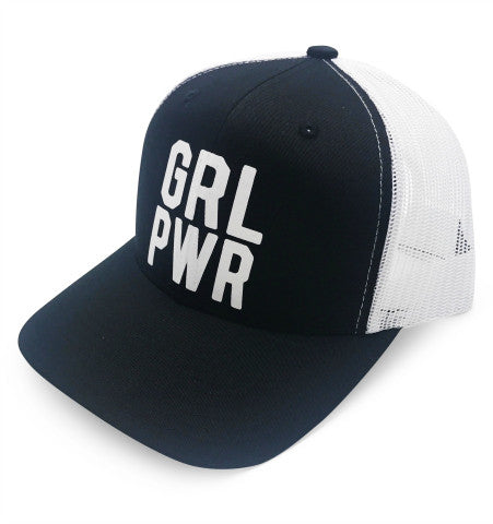GRL PWR Hat - Black & White