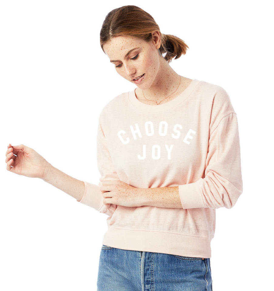 'CHOOSE JOY' WOMEN'S CROPPED PULLOVER