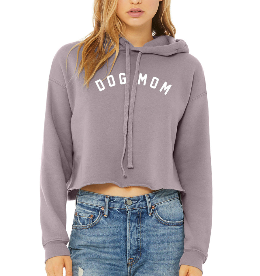 'DOG MOM' WOMEN'S CROPPED HOODIE