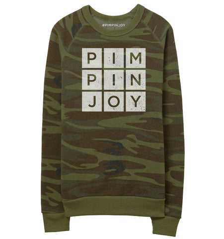 #PIMPINJOY Camouflage Unisex Pullover