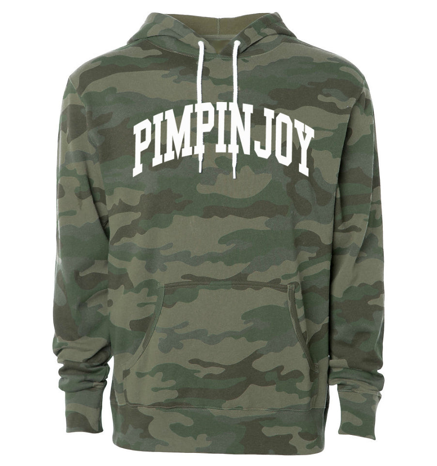 #PIMPINJOY Collegiate Unisex Hoodie - Camo