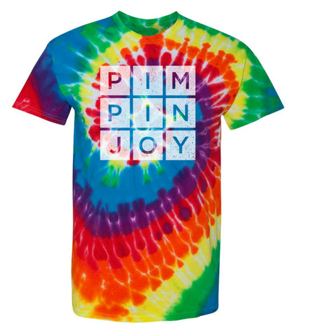 #PIMPINJOY Tie Dye Adult Unisex Tee - Red Multi