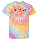 COOL AUNT Tie Dye T-Shirt - Faded Rainbow