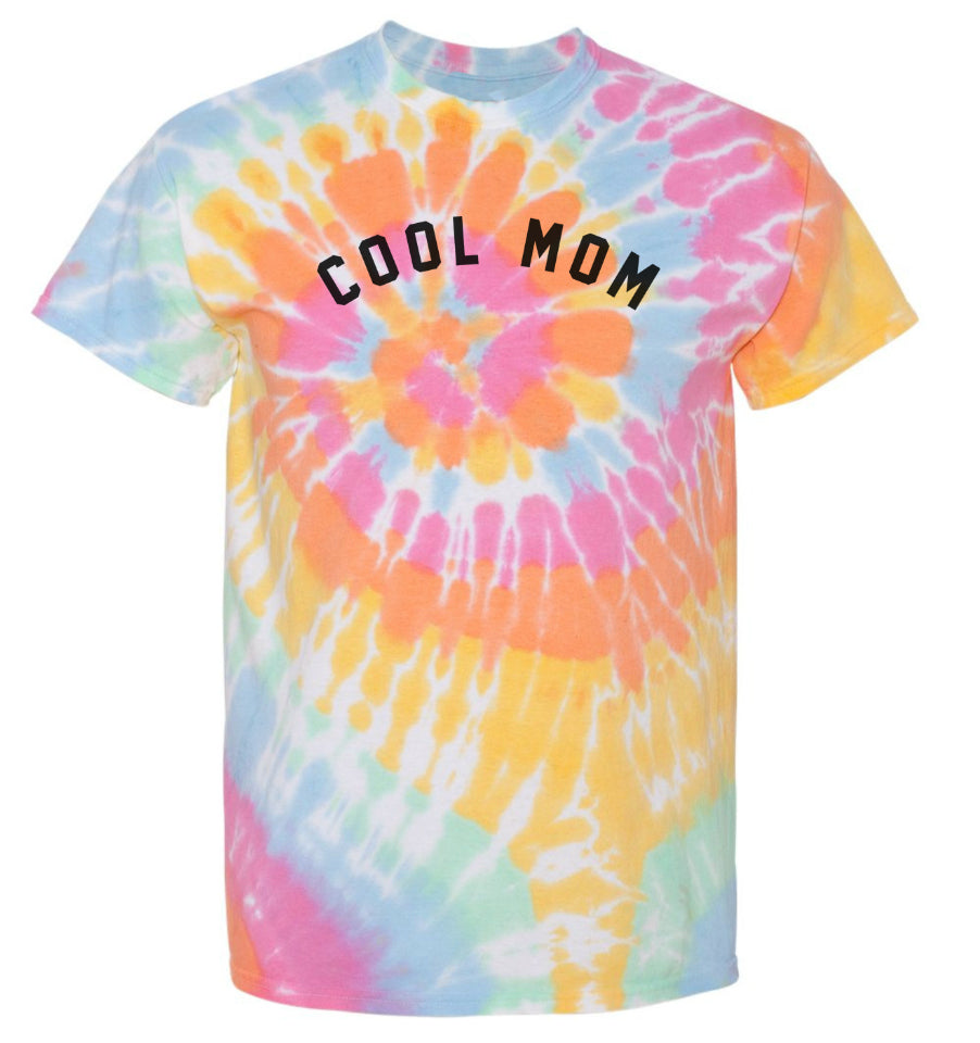 COOL MOM® Tie Dye T-Shirt - Faded Rainbow™