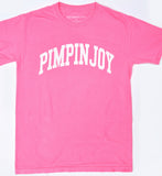 #PIMPINJOY Collegiate Unisex Relaxed Fit Tee - Neon Pink