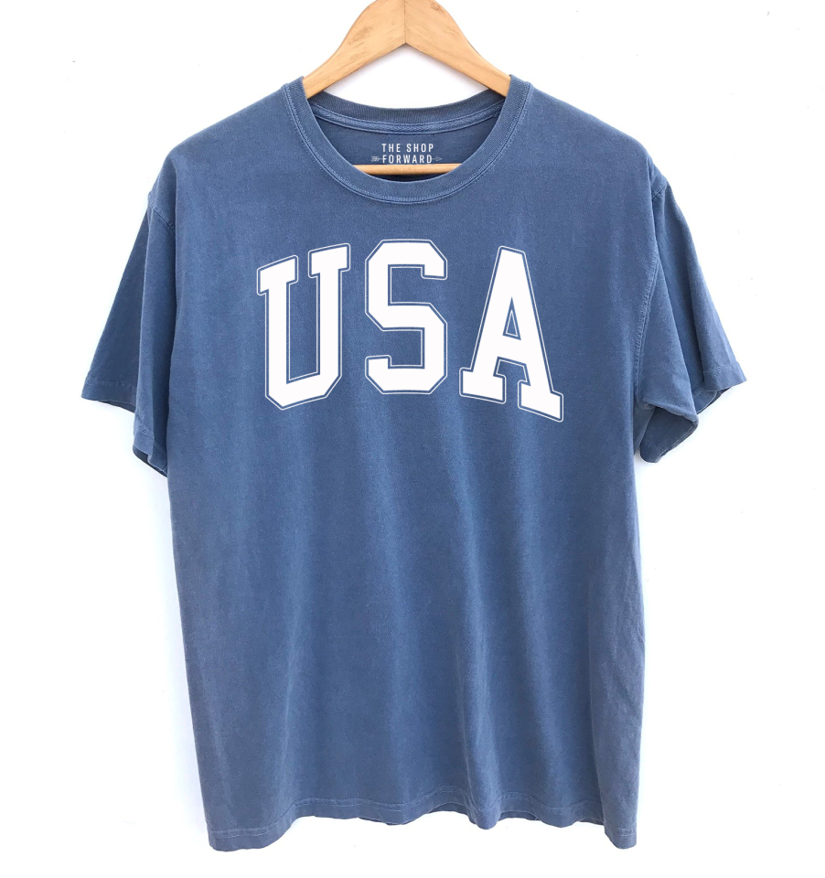 USA Unisex T-Shirt - Faded Blue